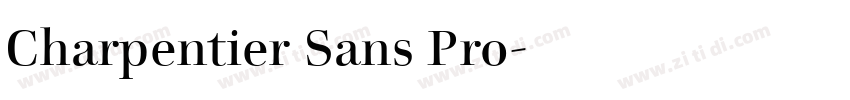 Charpentier Sans Pro字体转换